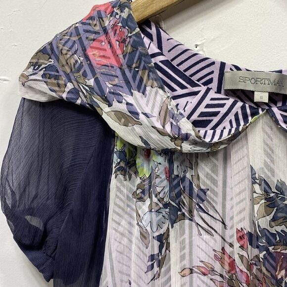 Sportmax Silk Layered Blouse Small - Picture 4 of 8